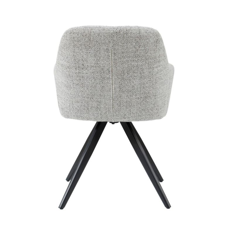 Tommy Swivel Dining Armchair - Set of 2 - Bisque Oasis - Fabric and Metal