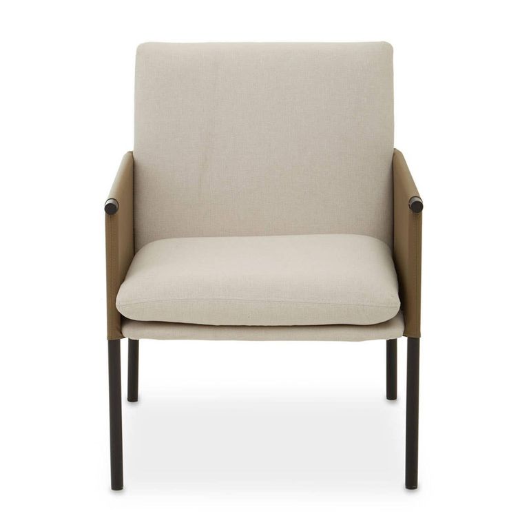 Gilden Dining Armchair - White Fabric