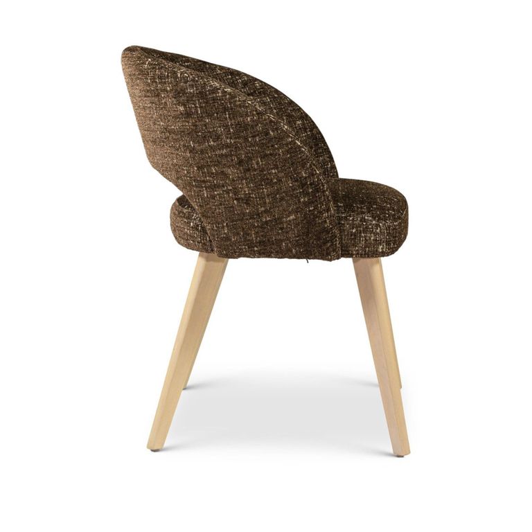 Karol Curved Dining Chair - Fabric - Variation Available