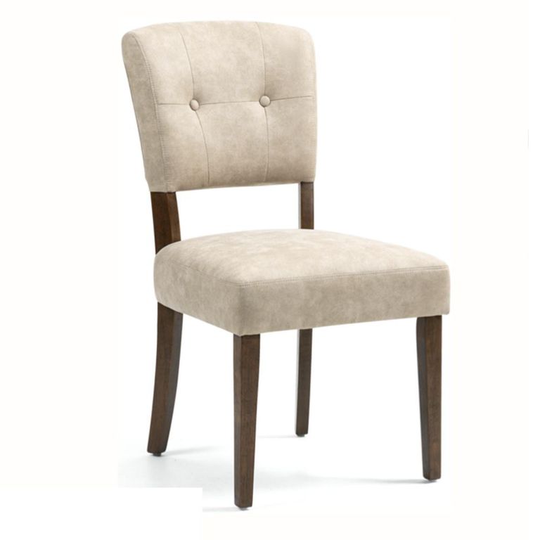 Oakridge Dining Chair - Set of 2 - Beige Bison Fabric - Dark Oak