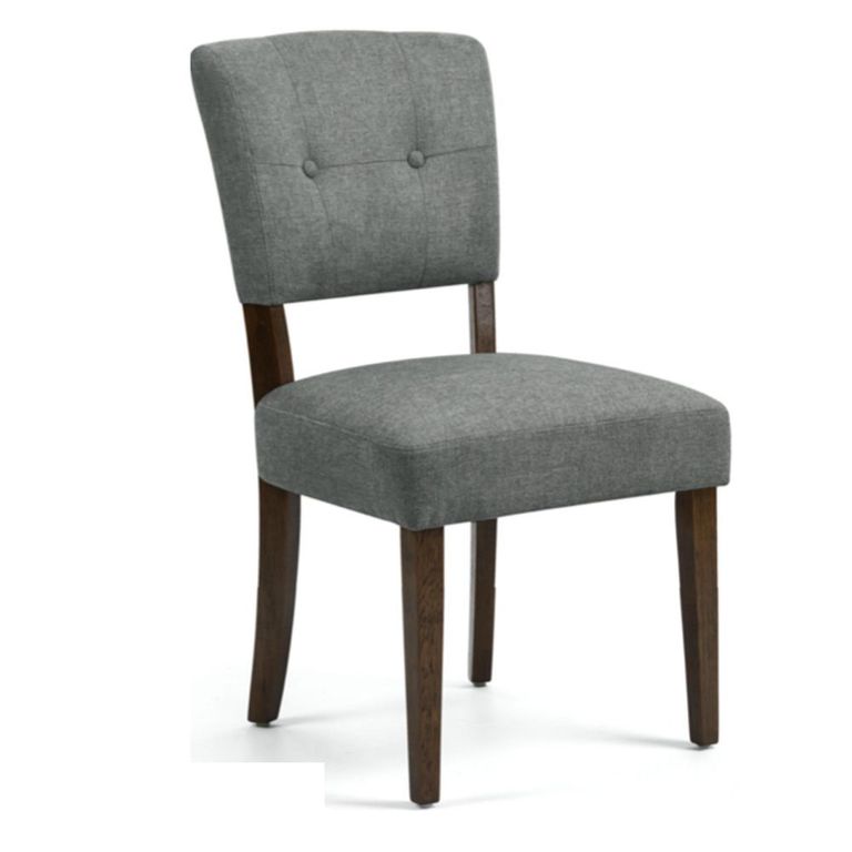 Oakridge Dining Chair - Set of 2 - Grey Fabric - Dark Oak