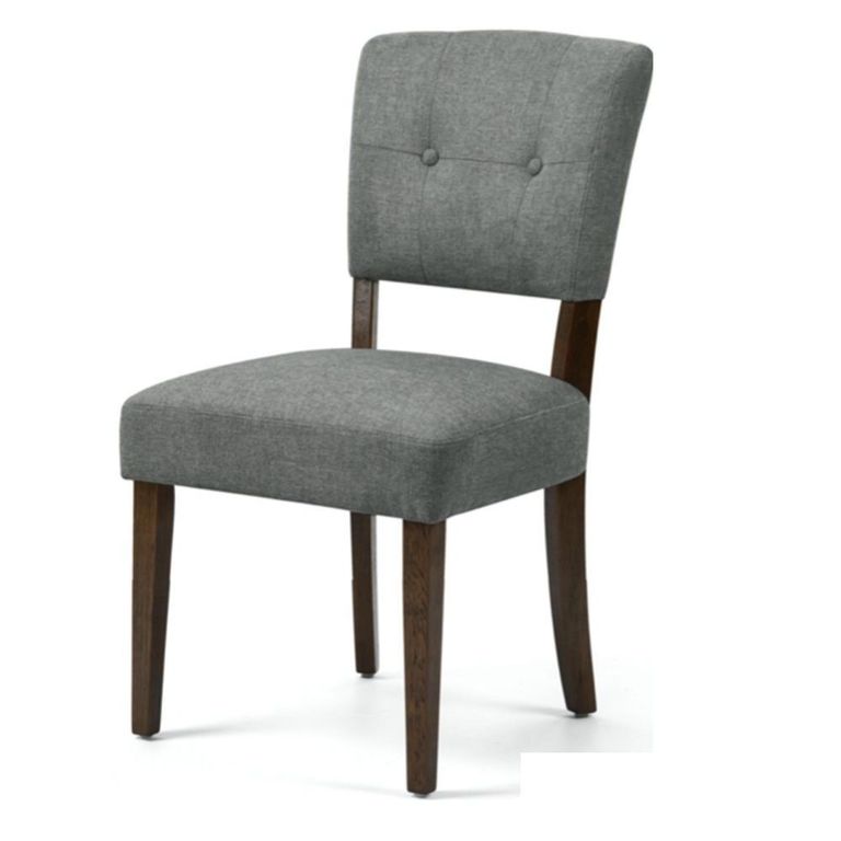 Oakridge Dining Chair - Set of 2 - Grey Fabric - Dark Oak