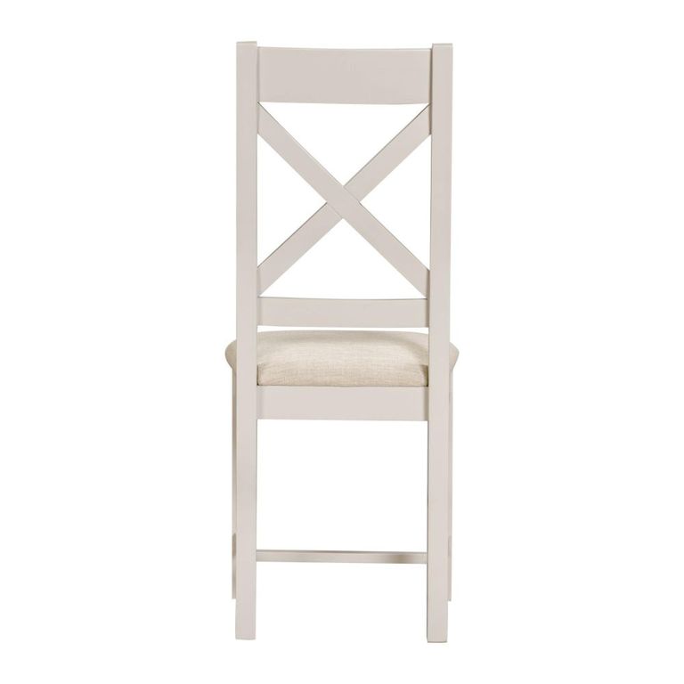 Windermere Painted Dining Chair - Set of 2 - Cross Back - Oyster Grey