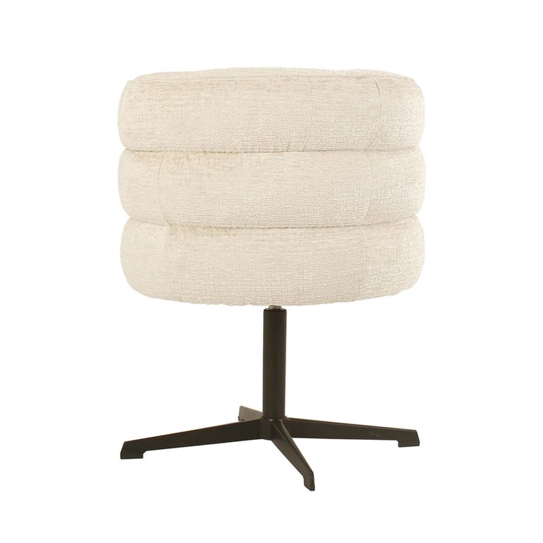 Chadwick Swivel Dining Chair - Cream - Fabric