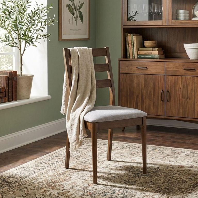 Orlando Dining Chair - Set of 2 - Ladder Back - Walnut