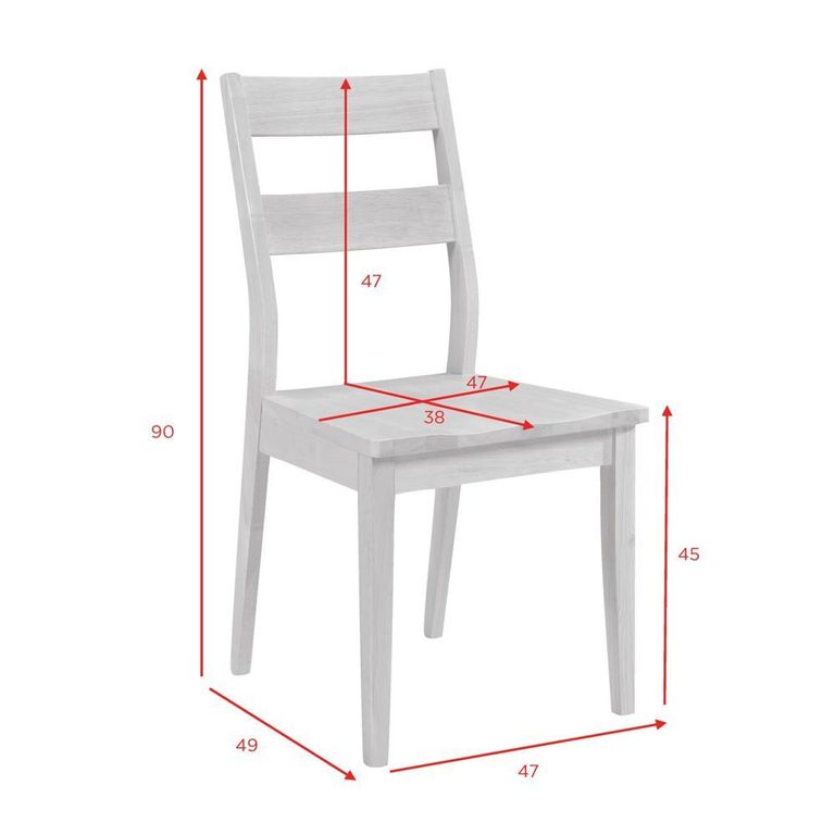 Arcadia Dining Chair - Set of 2 - Ladder Back - Oak