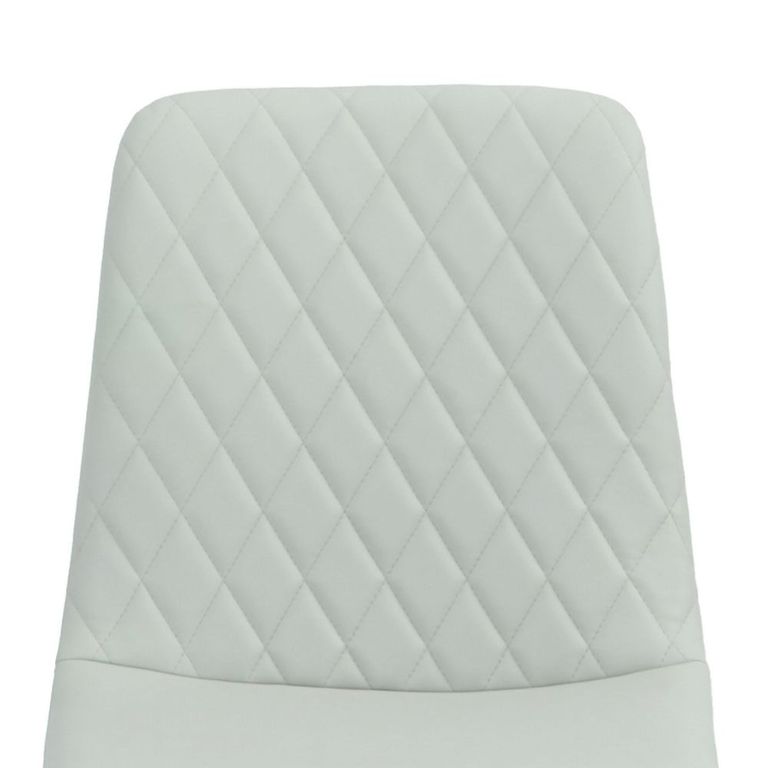 Argenta Dining Chair - Set of 2 - Light Grey and Black - Fabric and Metal