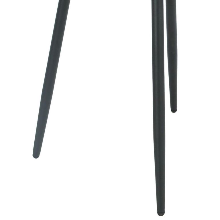 Argenta Dining Chair - Set of 2 - Light Grey and Black - Fabric and Metal