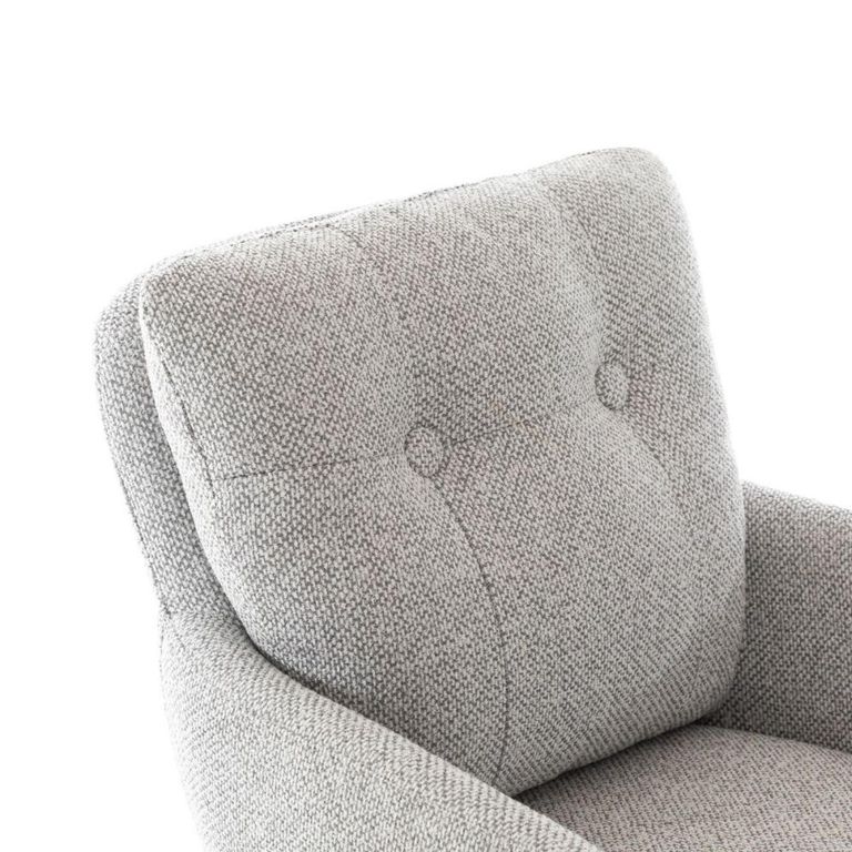 Cotswold Swivel Dining Armchair - Set of 2 - Grey - Fabric and Wood