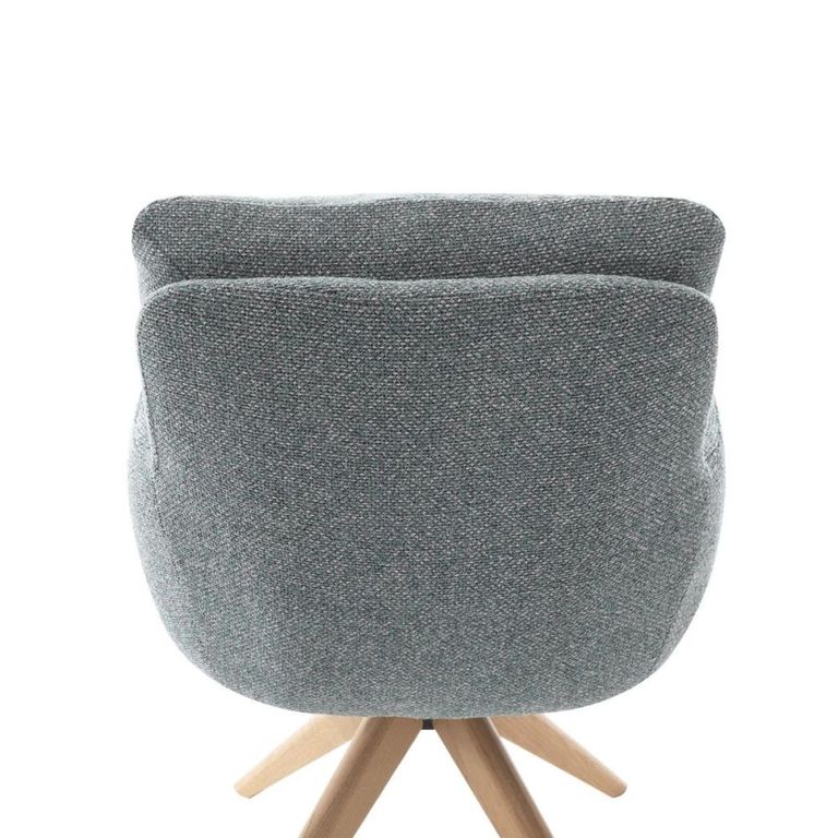 Cotswold Swivel Dining Armchair - Set of 2 - Storm Teal - Fabric and Wood