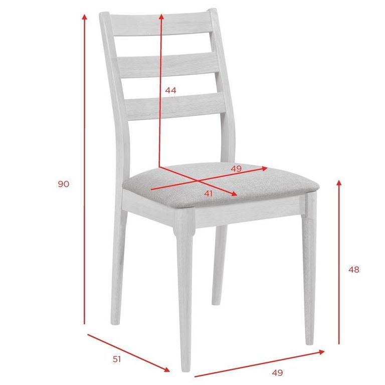 Orlando Dining Chair - Set of 2 - Ladder Back - Walnut