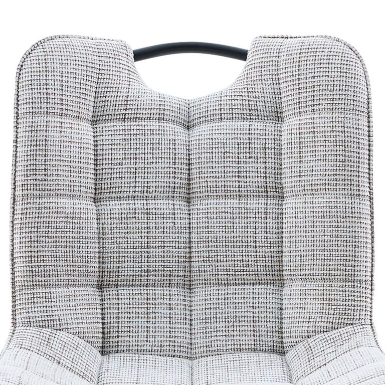 Symphony Dining Chair - Set of 2 - Grey and Black - Fabric and Metal