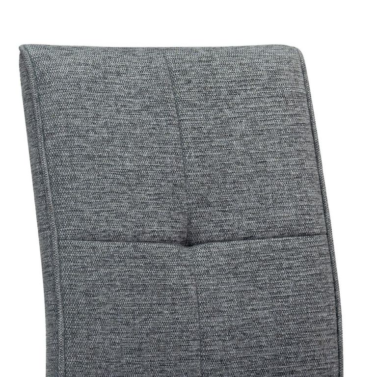 Venezia Cantilever Dining Chair - Set of 2 - Grey and Black - Fabric and Metal