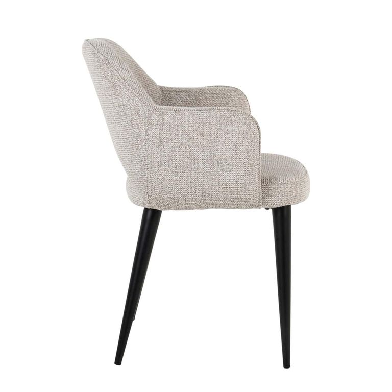 Giovanna Dining Armchair - Fancy Natural - Fabic and Metal