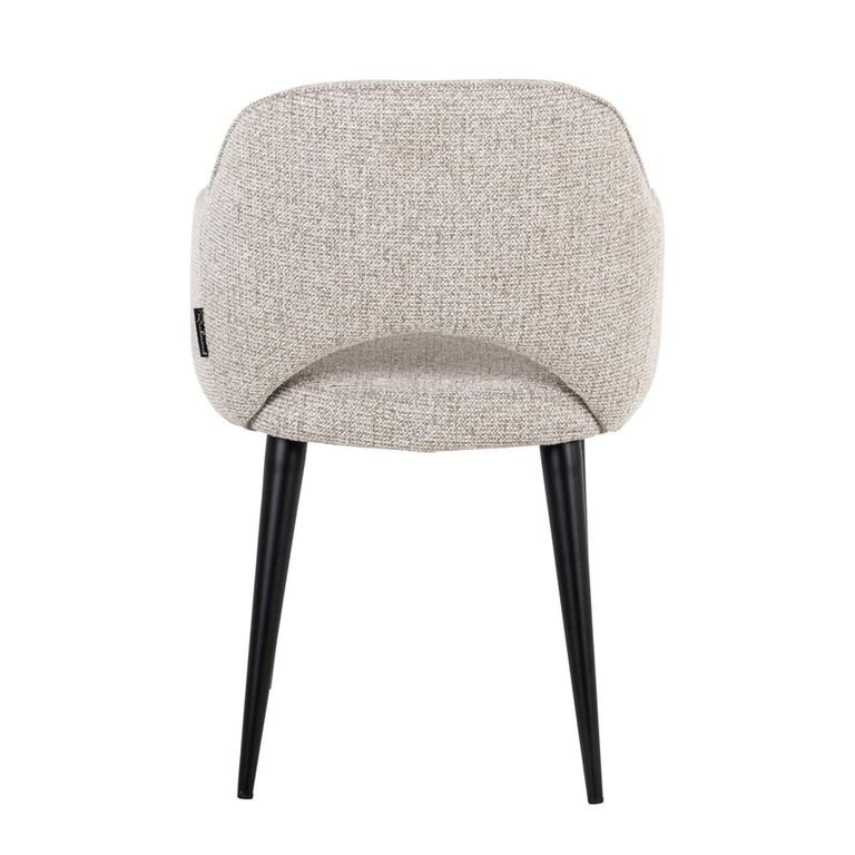 Giovanna Dining Armchair - Fancy Natural - Fabic and Metal