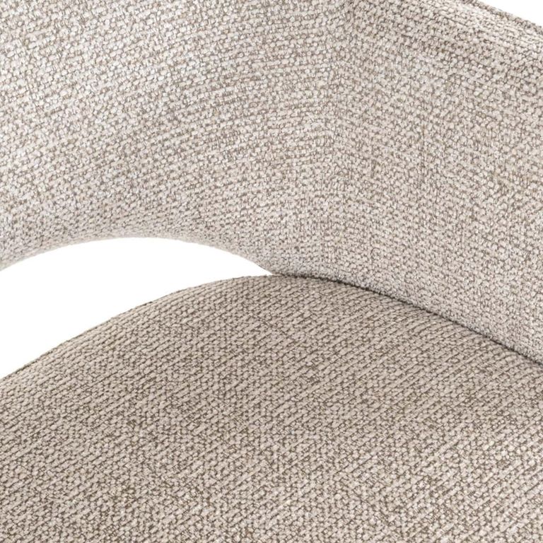 Giovanna Dining Armchair - Fancy Natural - Fabic and Metal