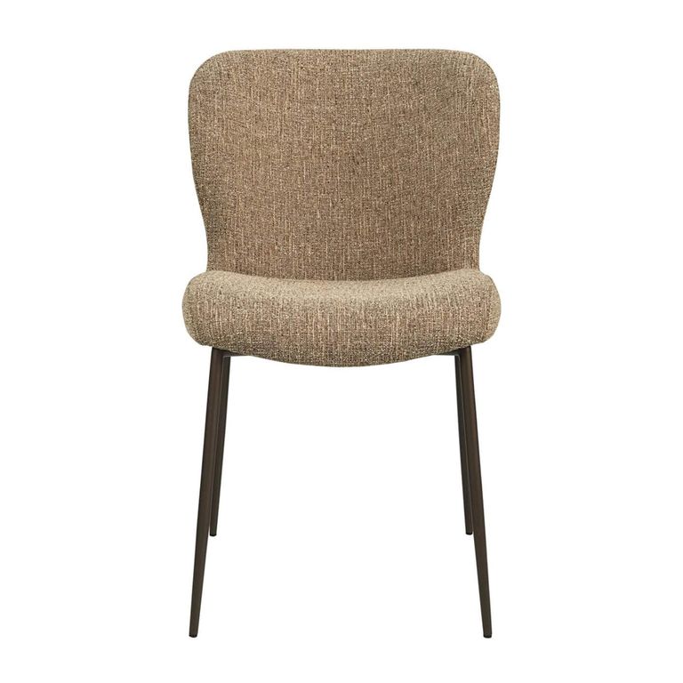 Odarby Dining Chair - Set of 2 - Brown Tweed - Fabric and Metal