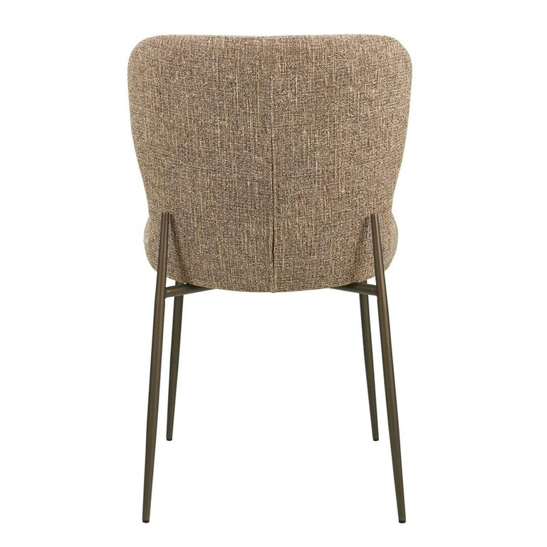 Odarby Dining Chair - Set of 2 - Brown Tweed - Fabric and Metal