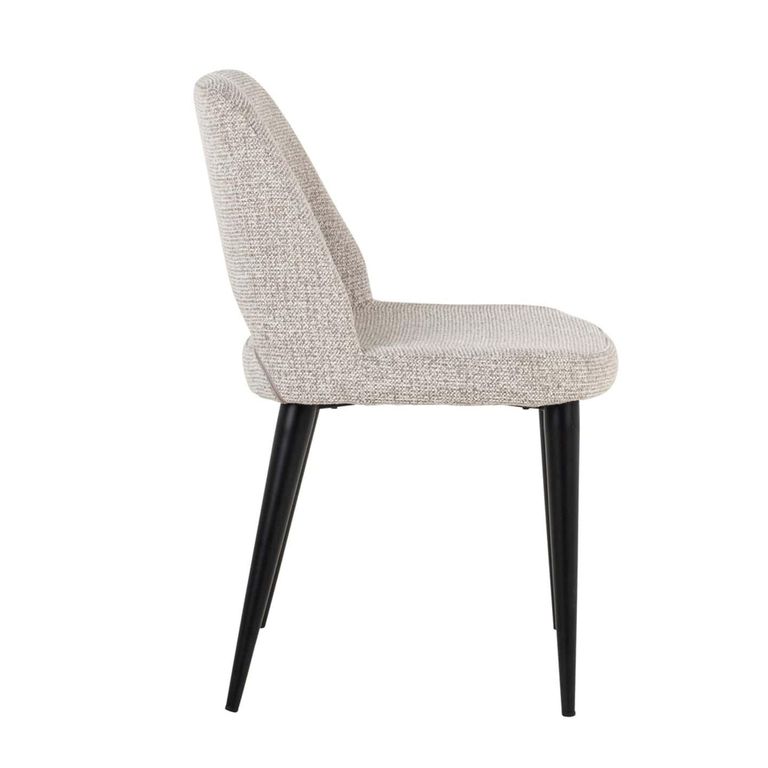 Tabitha Dining Chair - Set of 2 - Fancy Natural - Fabic and Metal