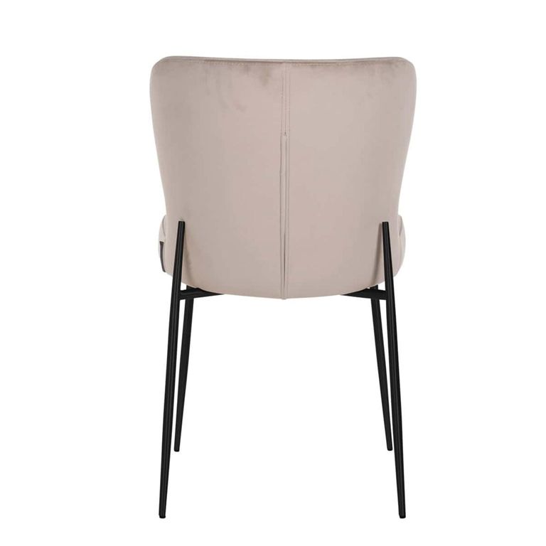 Darby Dining Chair - Curved Back - Set of 2 - Sand - Fabric and Metal