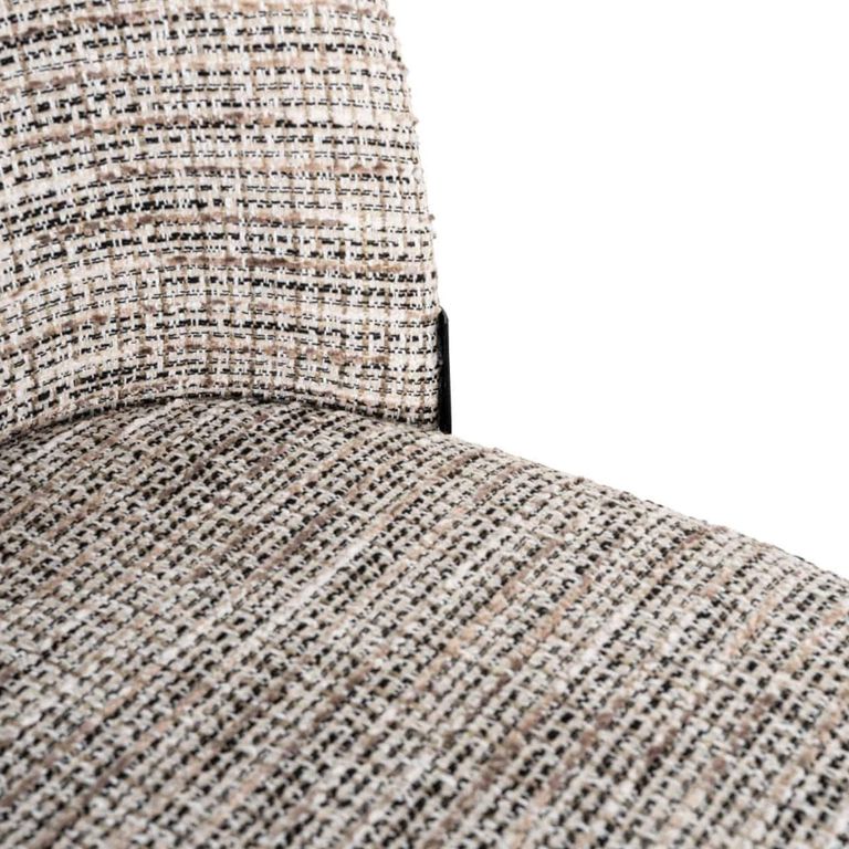 Elvi Dining Armchair - Set of 2 - Curved Back - Trendy Nature - Fabric and Metal