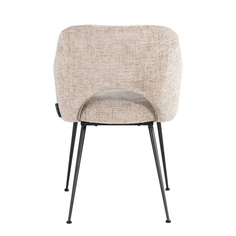Jenthe Dining Armchair - Renegade Desert - Fabric and Metal