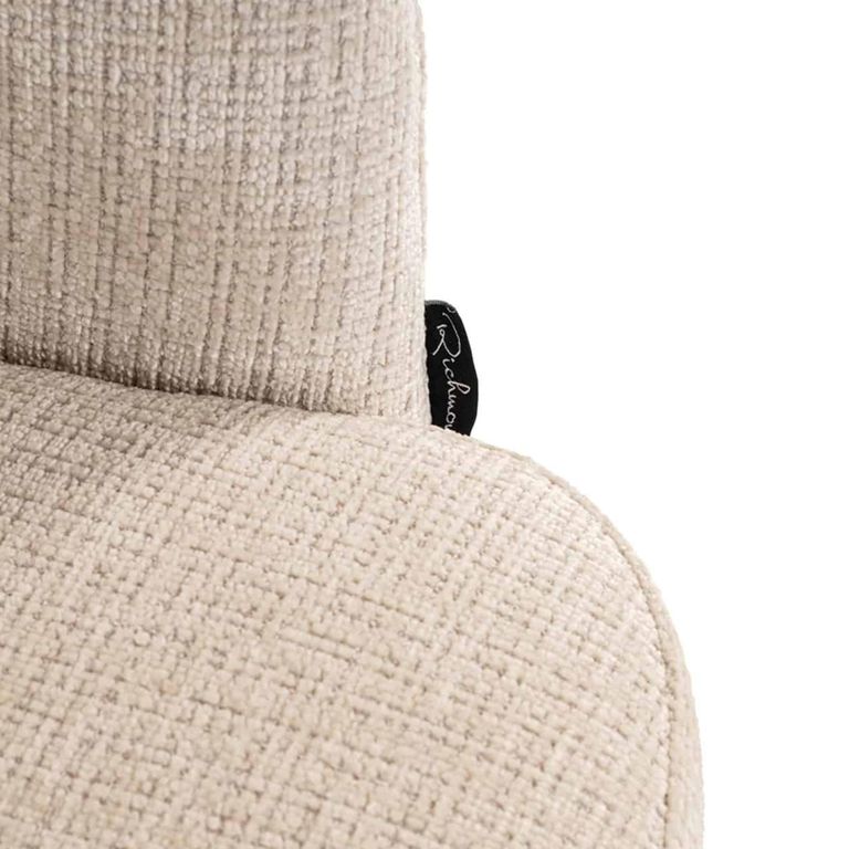 Serenity Swivel Dining Armchair - Niagara Beige - Fabric and Metal