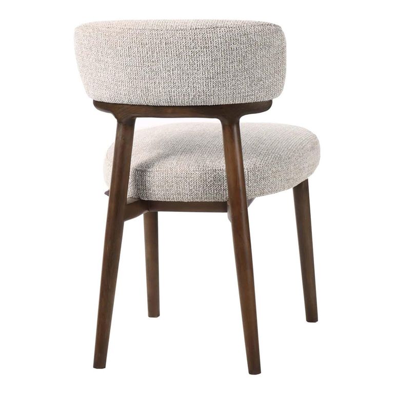 Basker Dining Chair - Fancy Natural - Fabric and Wood