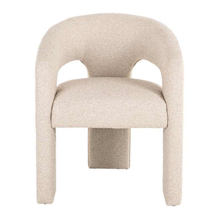 Belle Dining Chair - Curved Back - Biscotti - Fabric