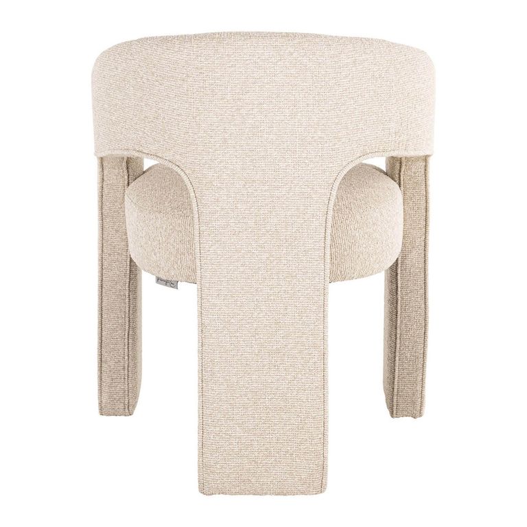 Belle Dining Chair - Curved Back - Biscotti - Fabric