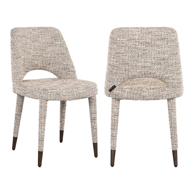 Cecilia Natural Fabric Dining Chair (Set of 2)
