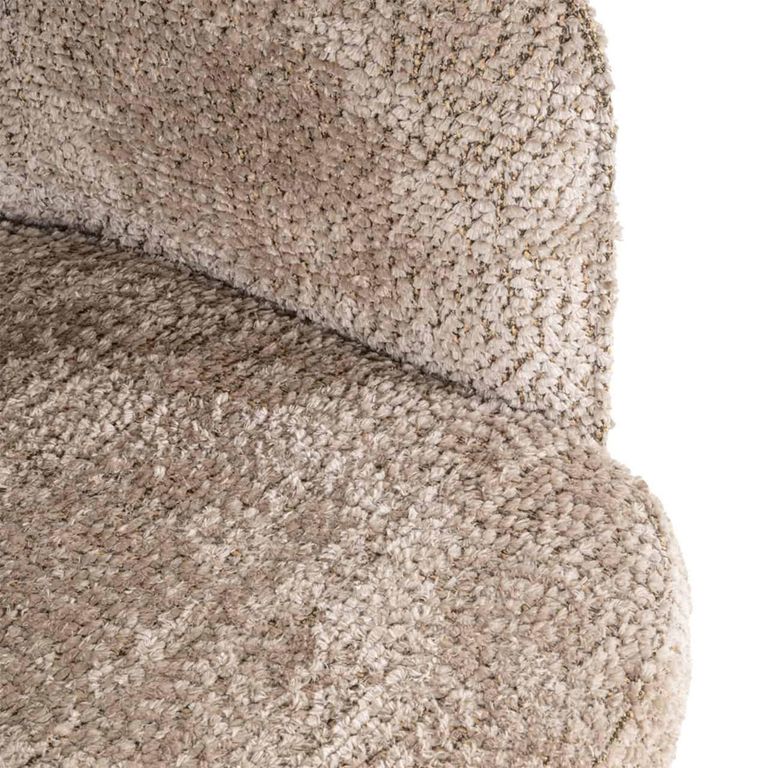 Delphina Dining Armchair - Lovely Nature - Fabric and Metal
