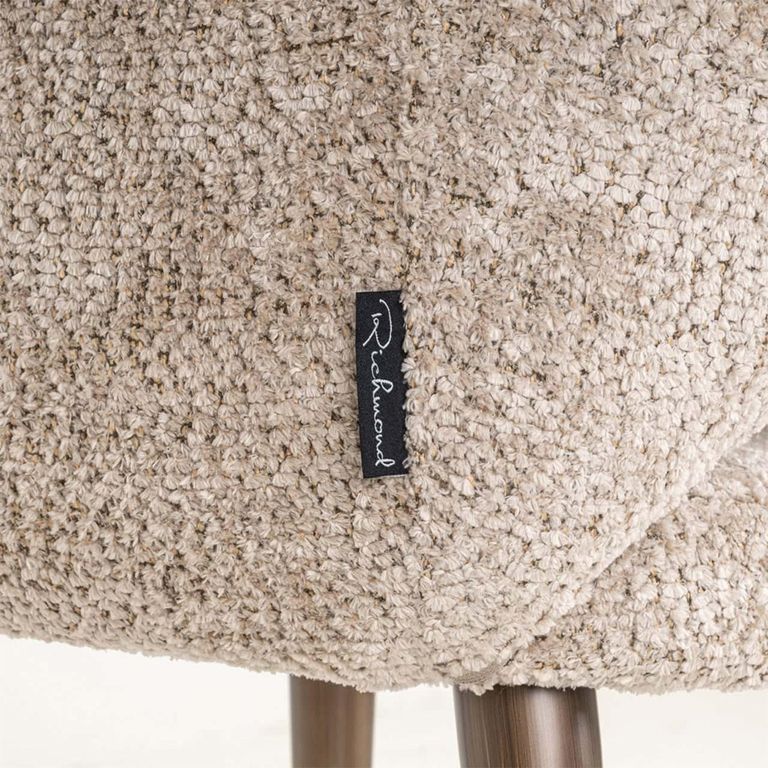 Delphina Dining Armchair - Lovely Nature - Fabric and Metal
