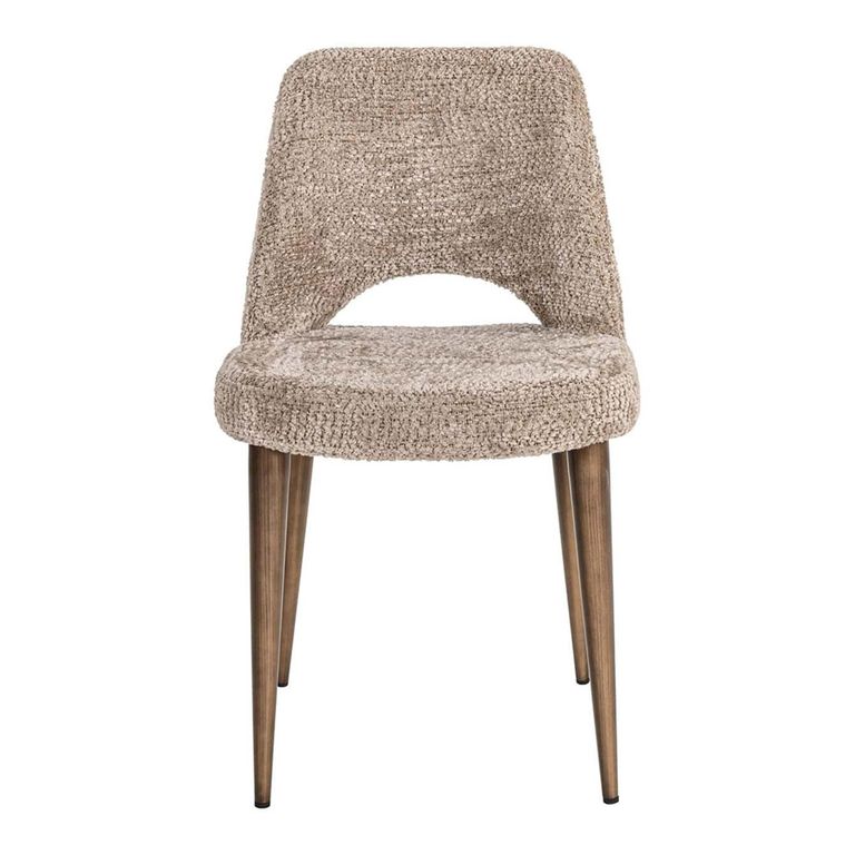 Delphina Dining Chair - Set of 2 - Lovely Nature - Fabric and Metal