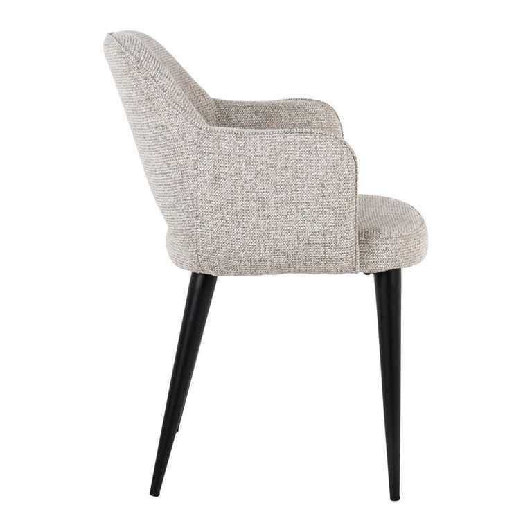 Giovanna Dining Armchair - Fancy Natural - Fabic and Metal