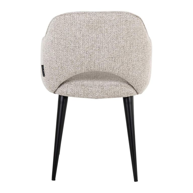Giovanna Dining Armchair - Fancy Natural - Fabic and Metal