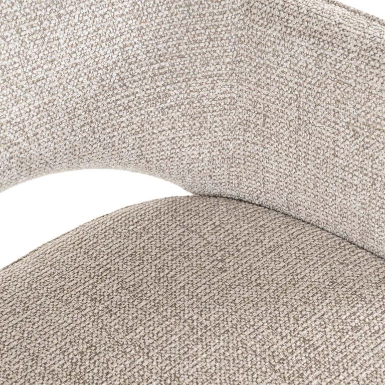 Giovanna Dining Armchair - Fancy Natural - Fabic and Metal