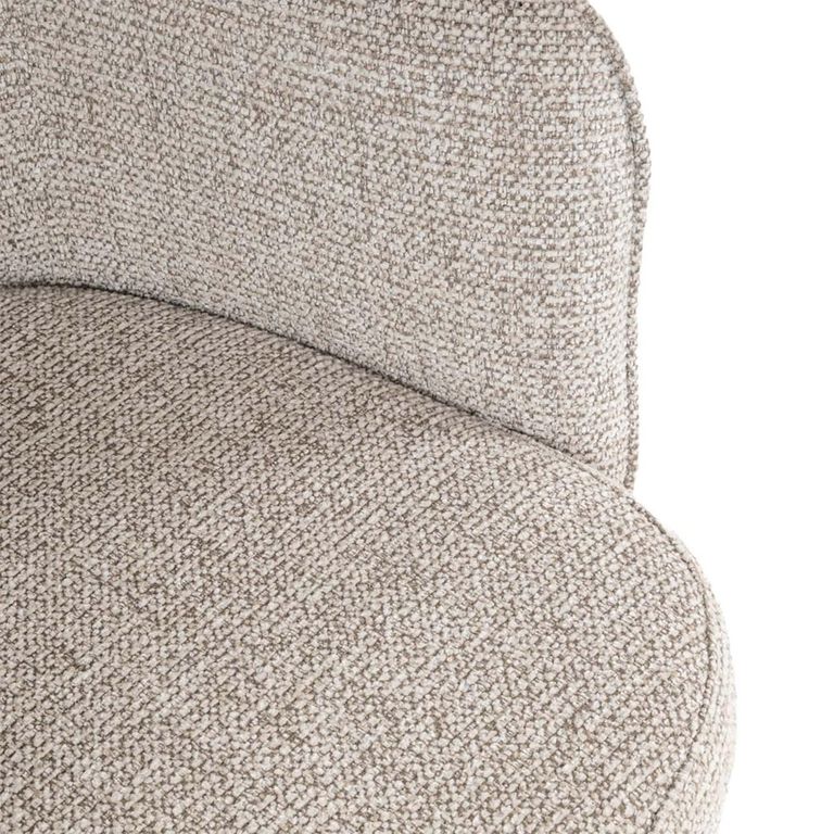 Giovanna Dining Armchair - Fancy Natural - Fabic and Metal