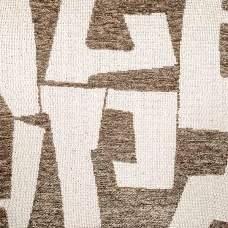 Milly Moss Fabric Graffic Swivel Dining Chair with Black Legs