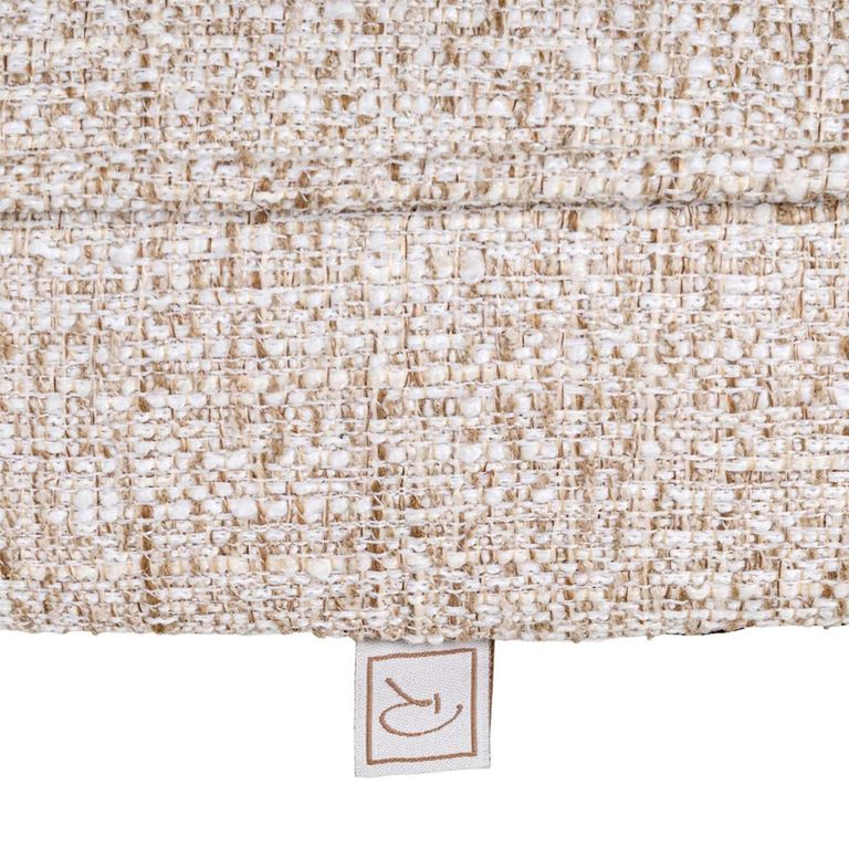 Mori Dining Chair - Curved Back - Cream Tweed - Fabric and Wood