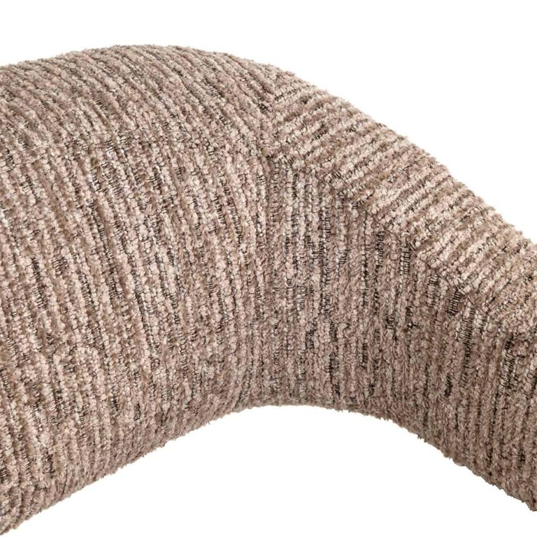 Mori Dining Chair - Mocca Linear - Fabric and Wood