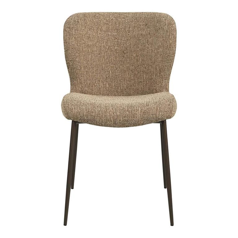 Odarby Dining Chair - Set of 2 - Brown Tweed - Fabric and Metal