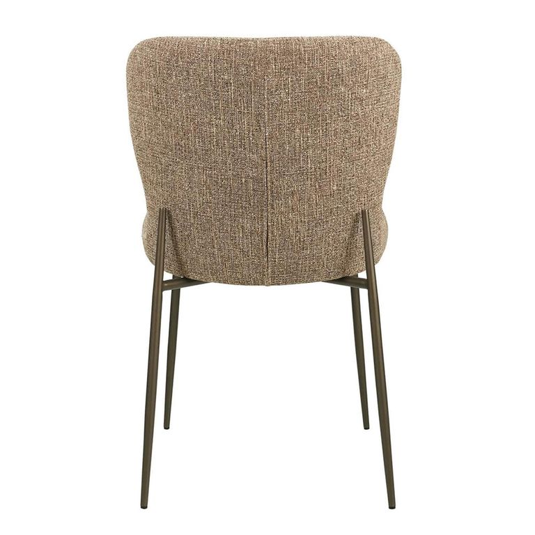 Odarby Dining Chair - Set of 2 - Brown Tweed - Fabric and Metal