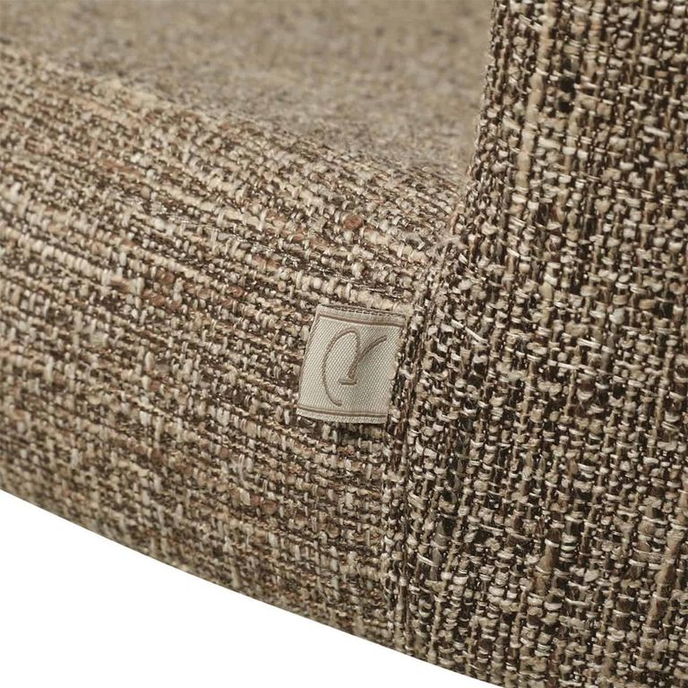 Odarby Dining Chair - Set of 2 - Brown Tweed - Fabric and Metal