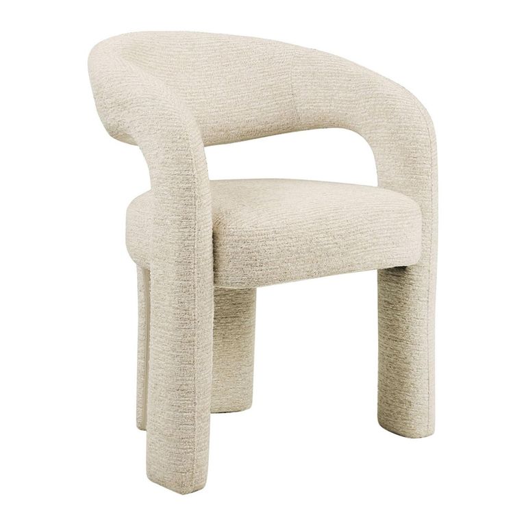 Soho Dining Chair - Curved Back - Natural Linear - Fabric