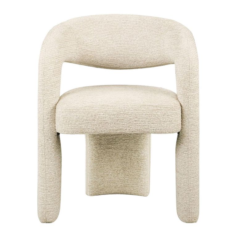 Soho Dining Chair - Curved Back - Natural Linear - Fabric