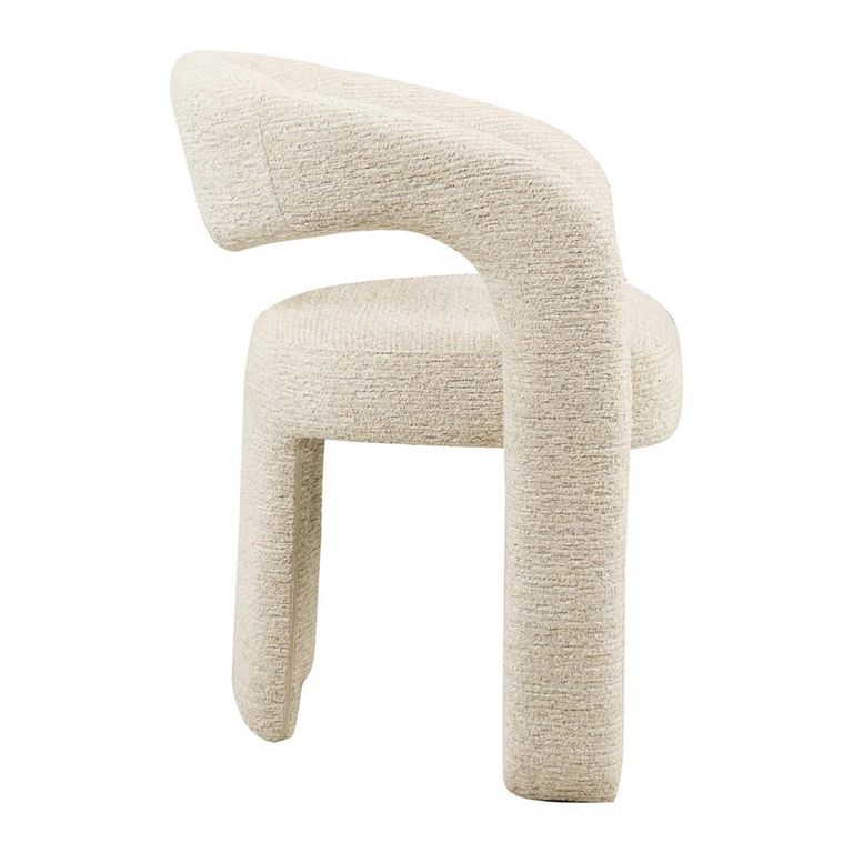 Soho Dining Chair - Curved Back - Natural Linear - Fabric