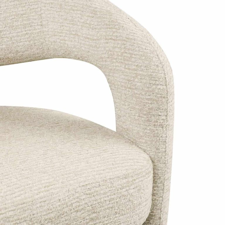 Soho Dining Chair - Curved Back - Natural Linear - Fabric
