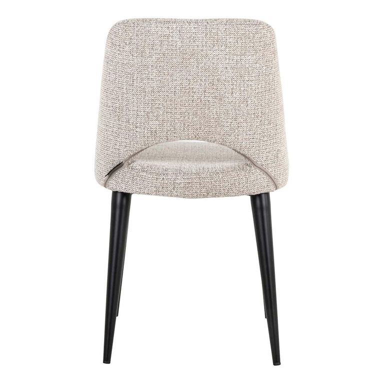 Tabitha Dining Chair - Set of 2 - Fancy Natural - Fabic and Metal