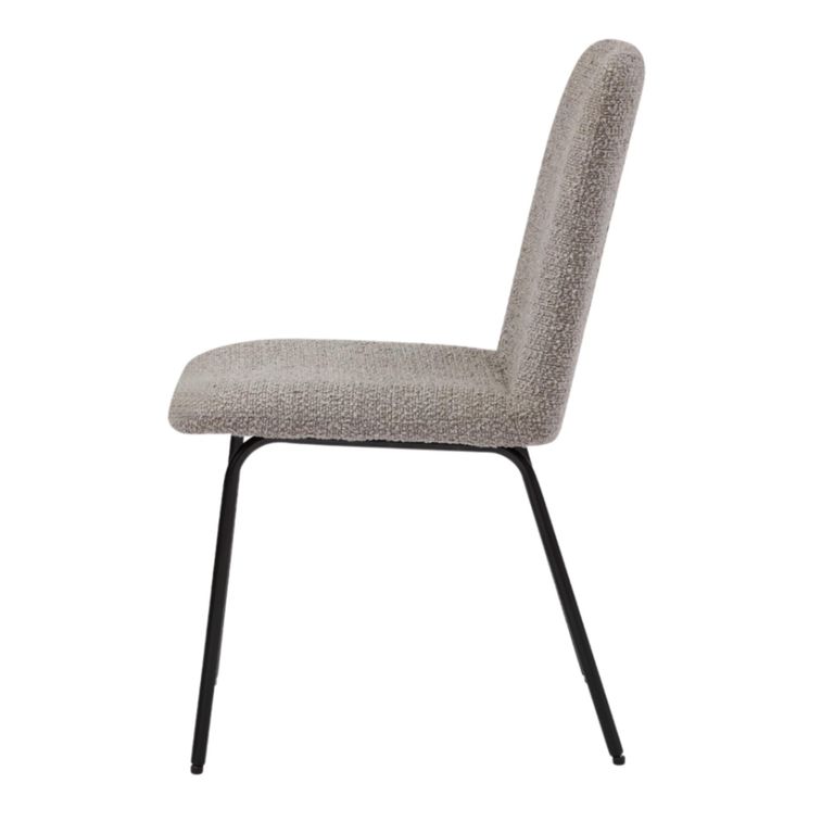 Aster Dining Chair - Set of 2 - Cologne Dove and Black - Fabric and Metal